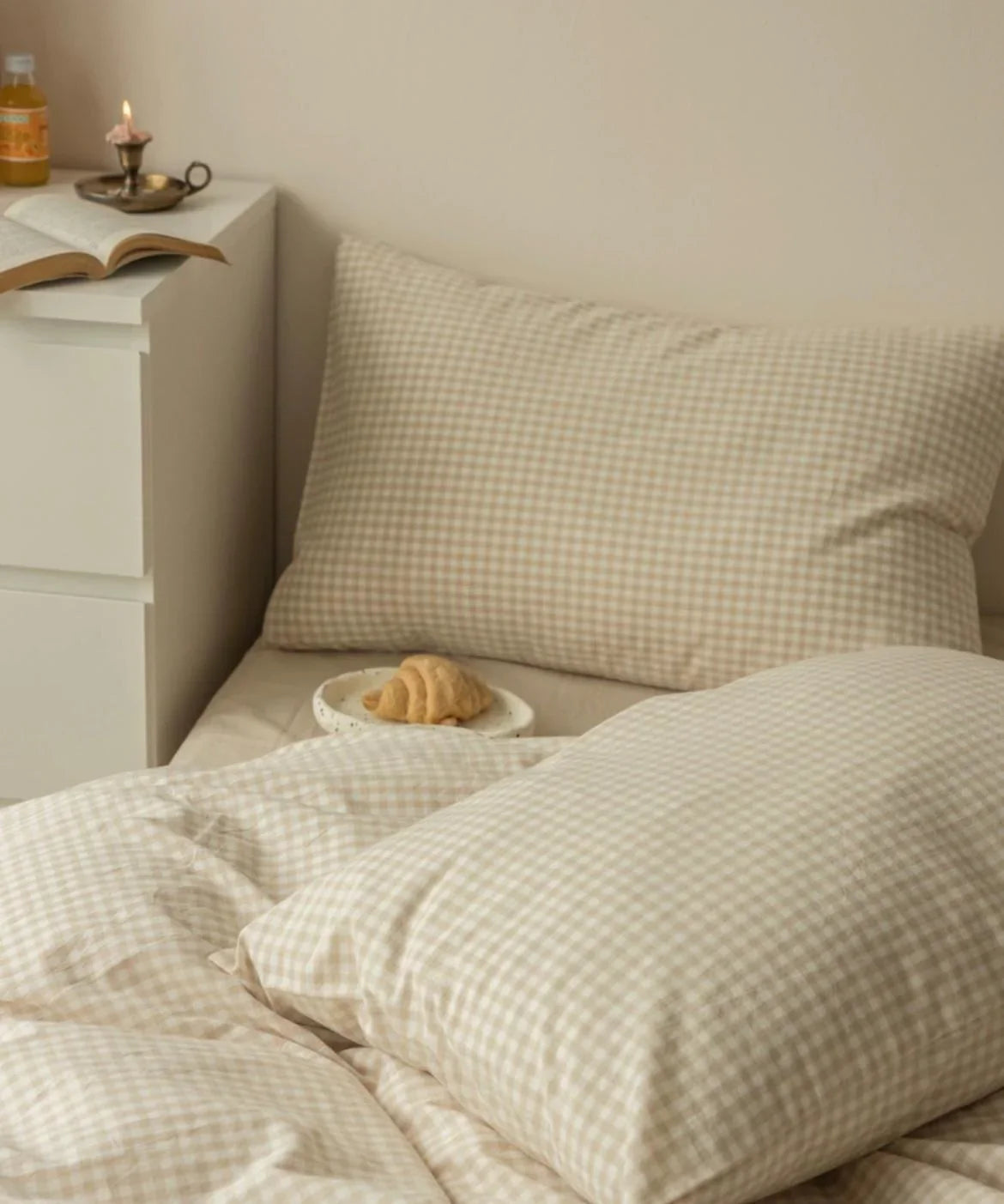 Gingham Bedding Set / Blue Ever Lasting