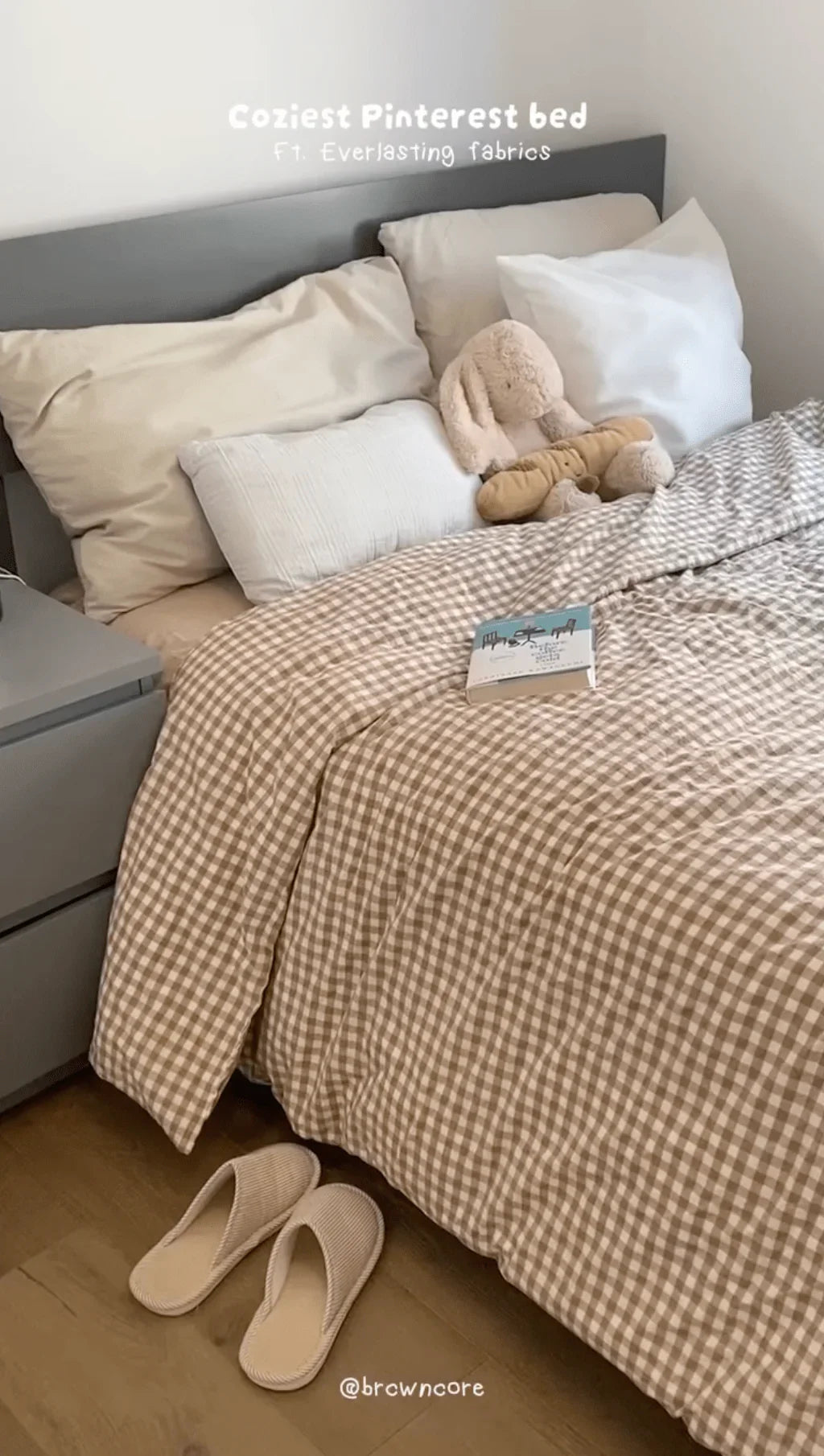 Gingham Bedding Set / Blue Ever Lasting