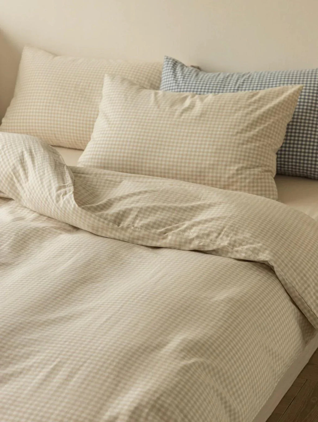 Gingham Bedding Set / Blue Ever Lasting