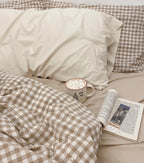 Gingham Bedding Set / Blue Ever Lasting