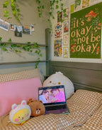 Gingham Bedding Set / Blue Ever Lasting