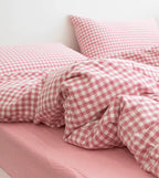 Gingham Bedding Set / Blue Ever Lasting