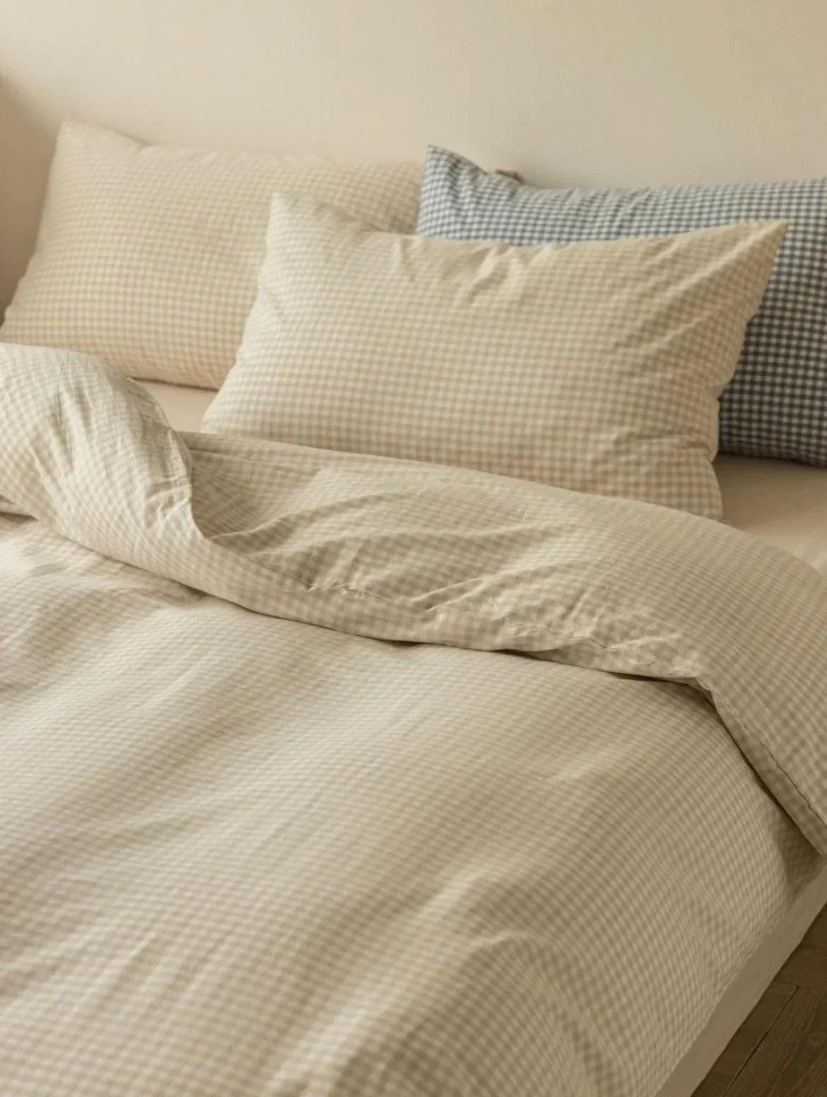 Gingham Bedding Set / Blue Ever Lasting