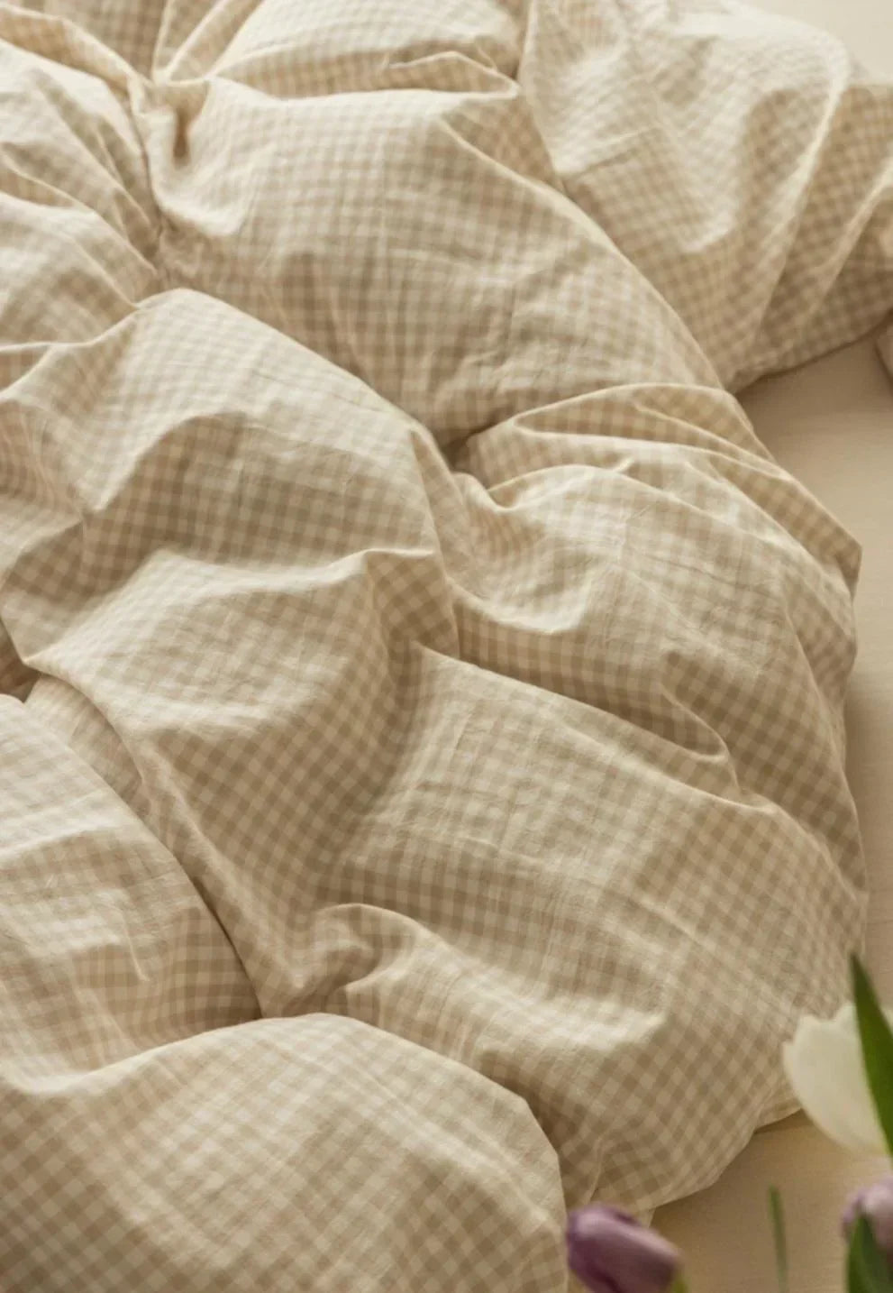 Gingham Bedding Set / Blue Ever Lasting