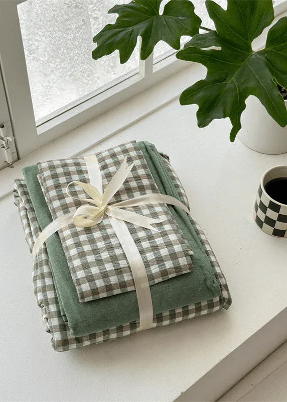 Gingham Bedding Set / Pink Ever Lasting