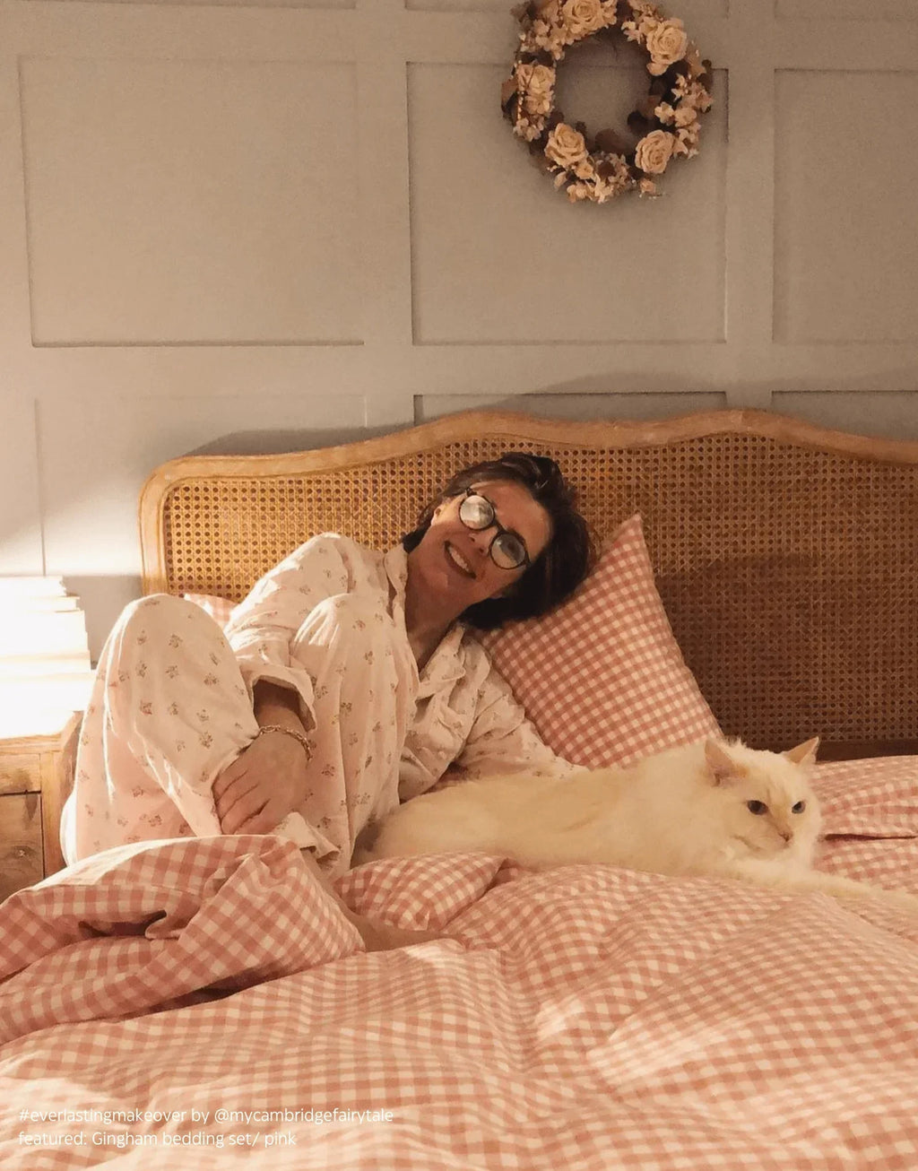 Gingham Bedding Set / Pink Ever Lasting