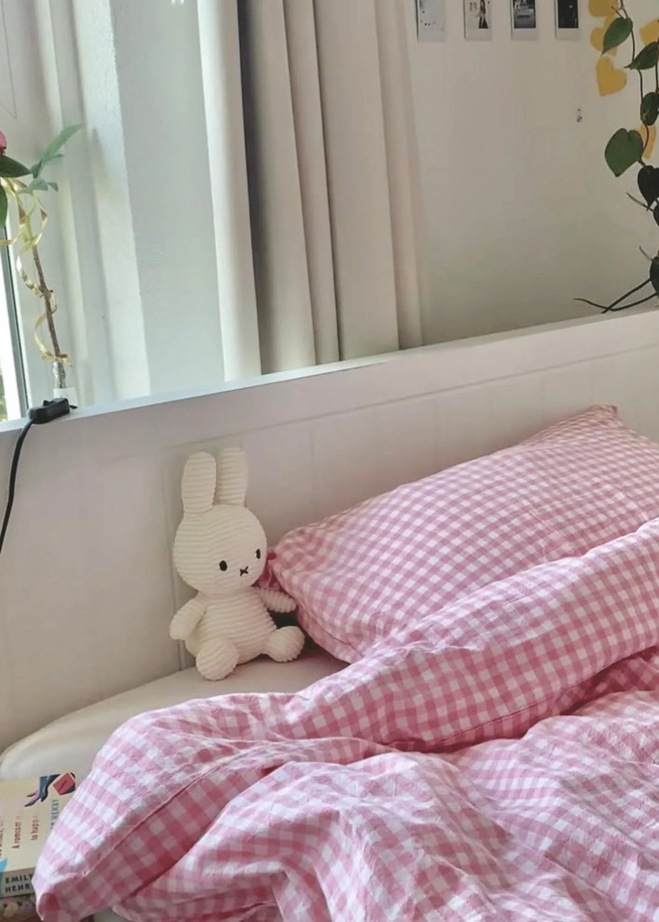 Gingham Bedding Set / Pink Ever Lasting