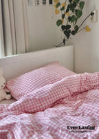 Gingham Bedding Set / Pink Ever Lasting