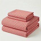 Gingham Bedding Set / Red