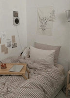 Gingham Bedding Set / Red