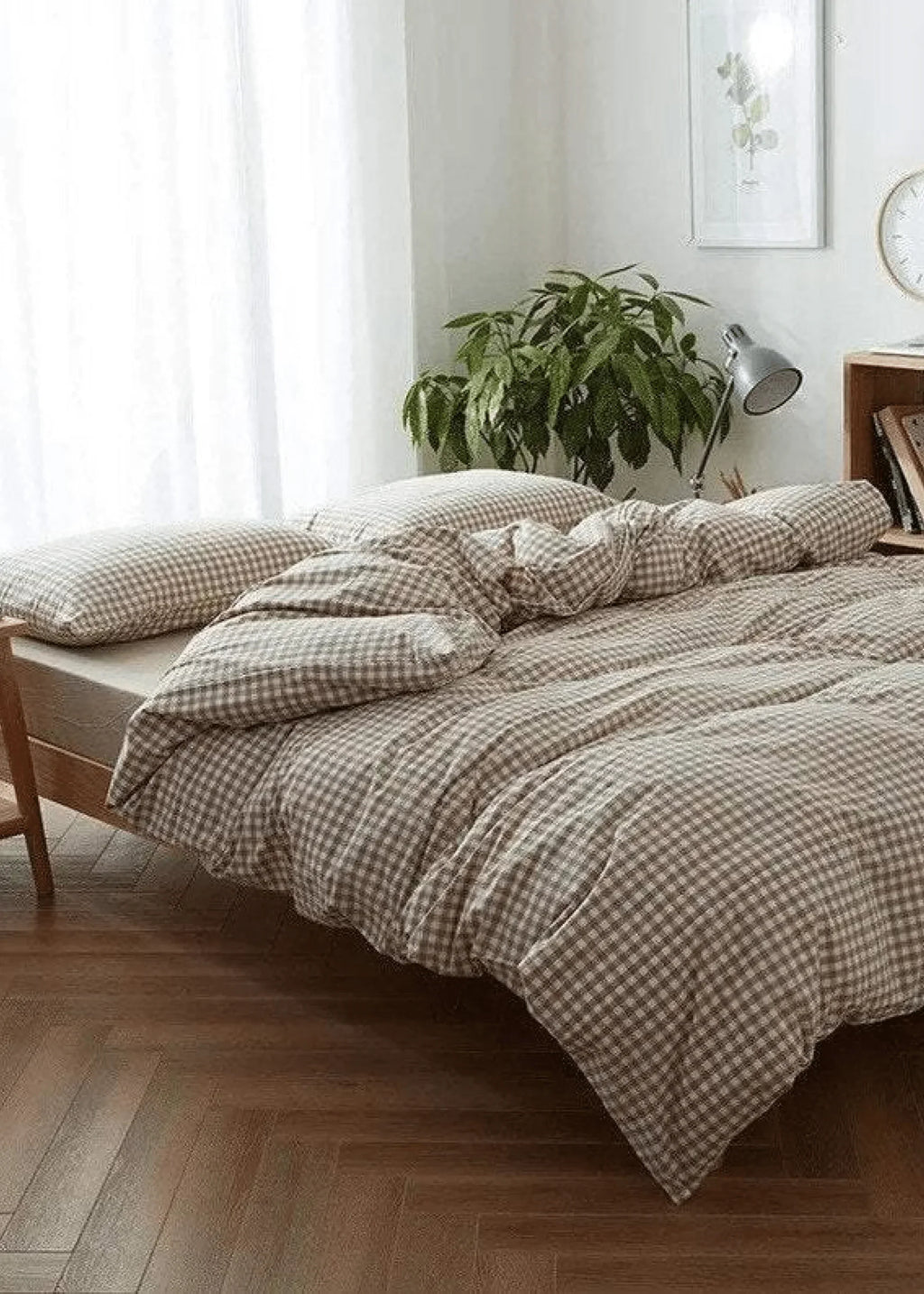 Gingham Bedding Set / Red