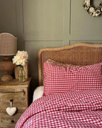 Gingham Bedding Set / Red Ever Lasting