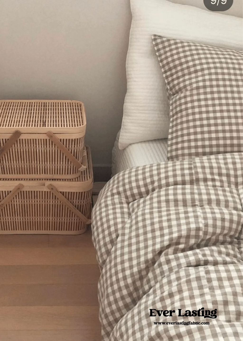 Gingham Bedding Set / Red