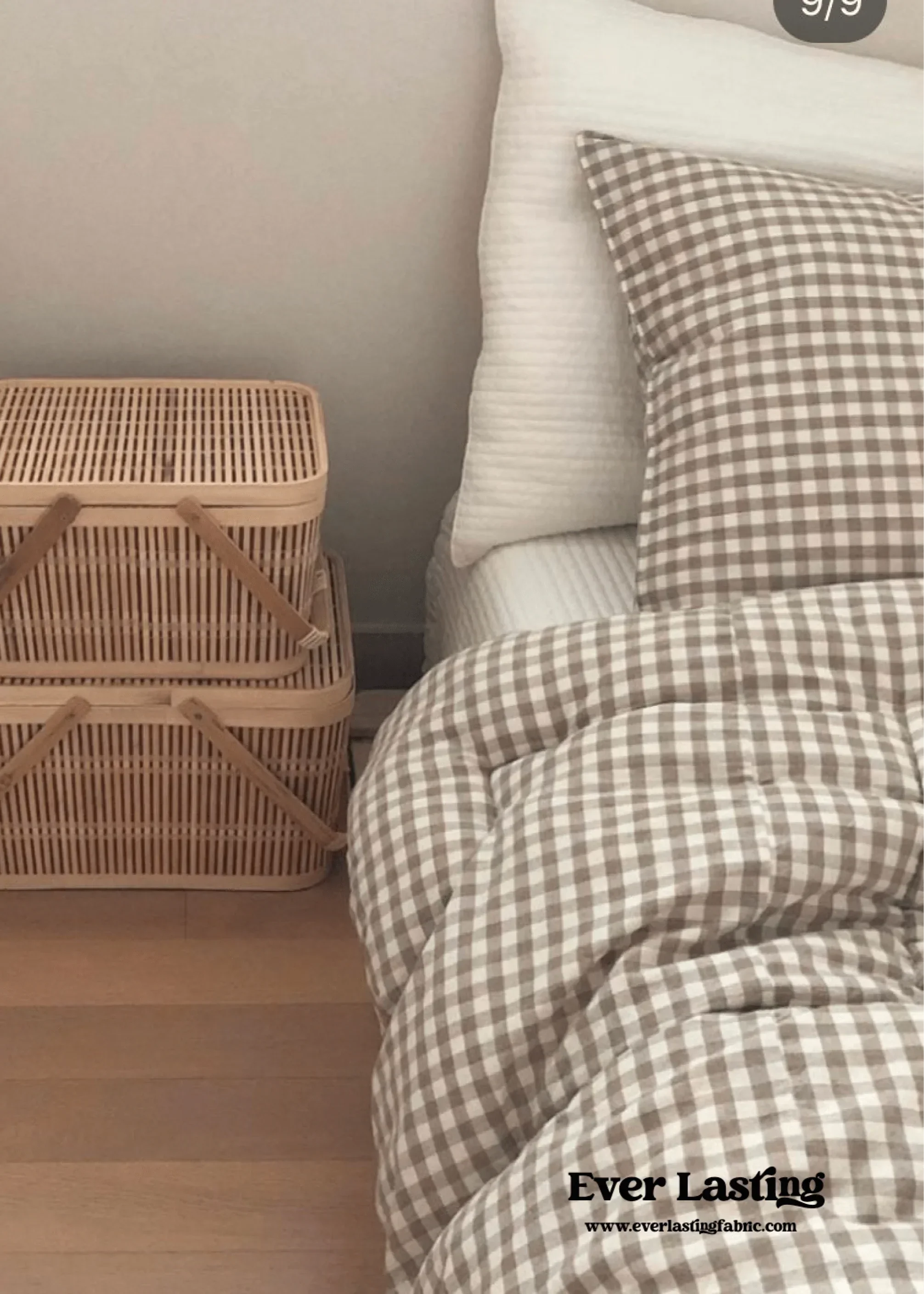 Gingham Bedding Set / Red