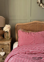 Gingham Bedding Set / Red Ever Lasting