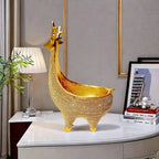 Giraffe Figurine - Ornate Golden Beaded Statue