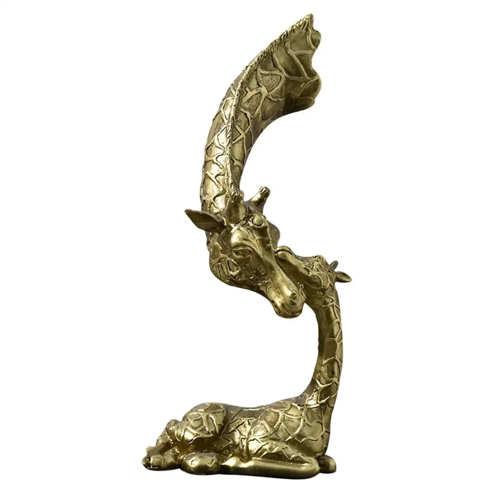 Simulation Giraffe Statue Modern Figurines Animal Statue Decorative Giraffe Figures for Cabinet Party Bedroom Office Desk - House Of Avana