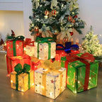 Glass Box Decoration with Warm Glowing Winter Tree Scene - House Of Avana