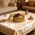 Glass Candy Jar - Golden Islamic Style