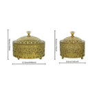 Glass Candy Jar - Golden Islamic Style