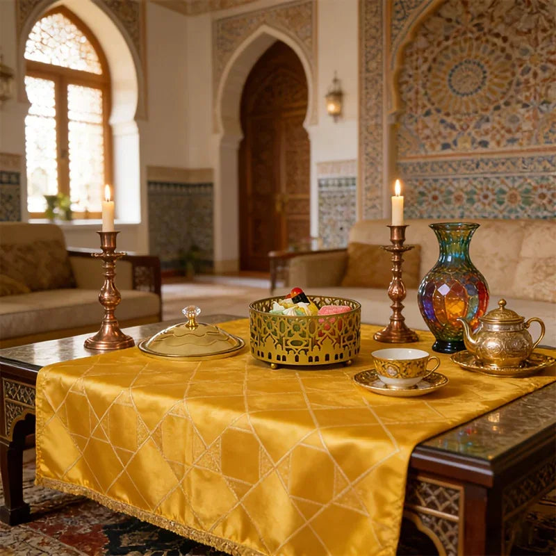 Glass Candy Jar - Golden Islamic Style