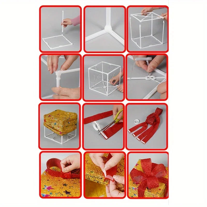 Christmas Glass String Lights Gift Box with Leds & Modes - House Of Avana