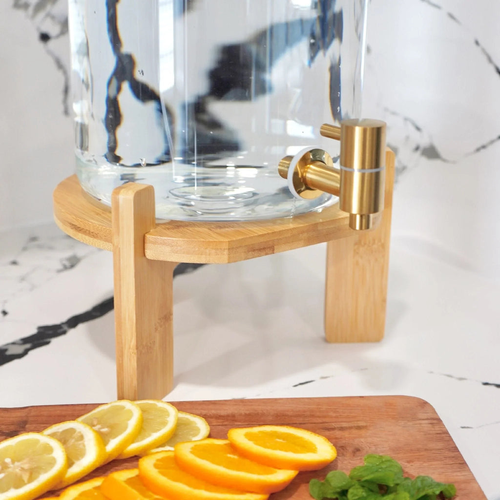Glass Drink Dispenser with Stand - House Of Avana