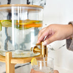 Glass Drink Dispenser with Stand - House Of Avana
