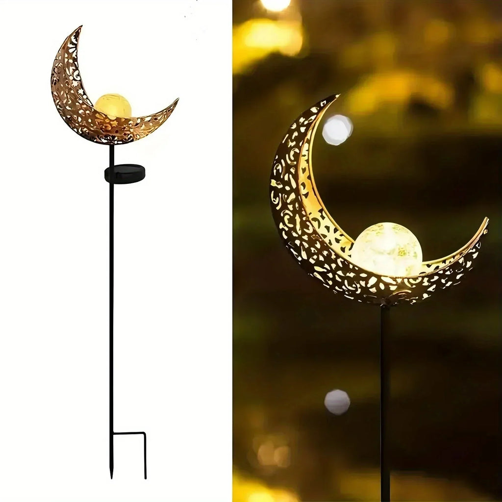 Glass Solar Garden Light - Cracked Sphere