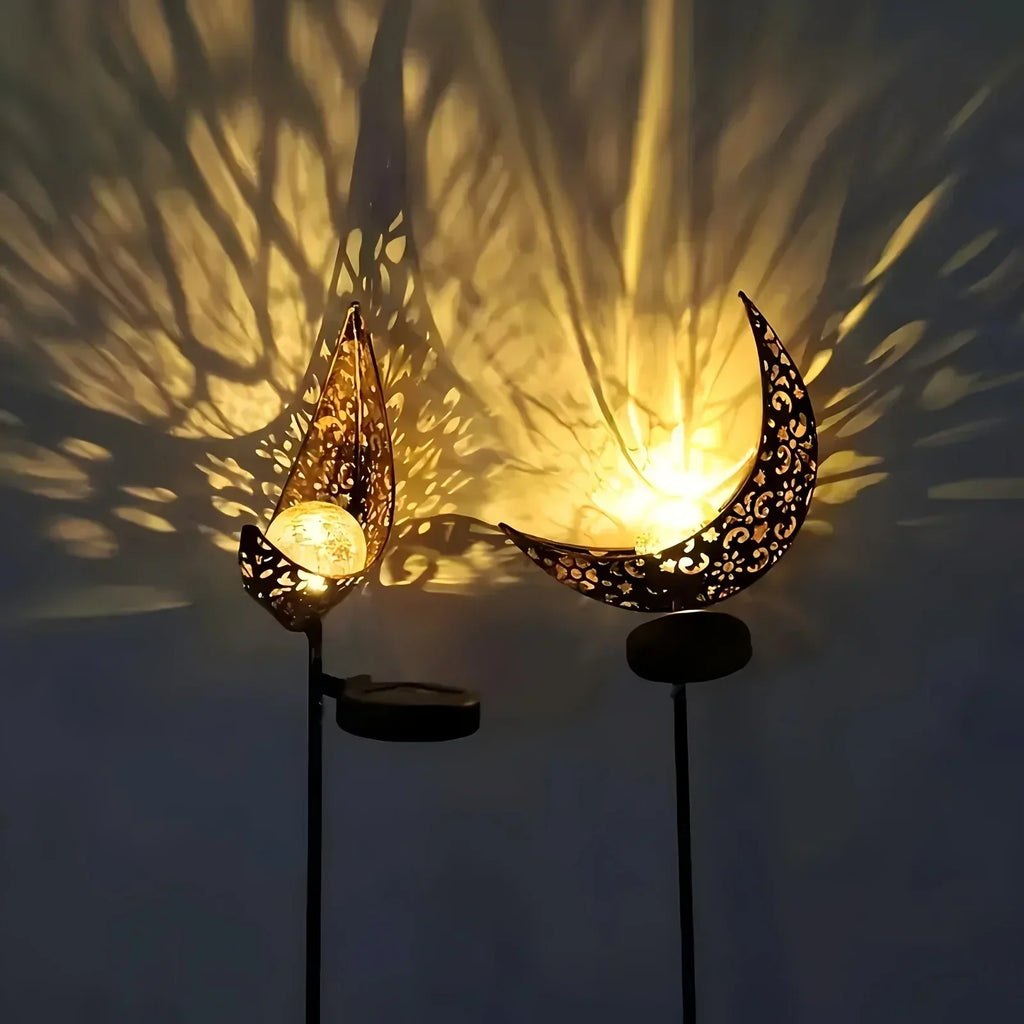 Glass Solar Garden Light - Cracked Sphere