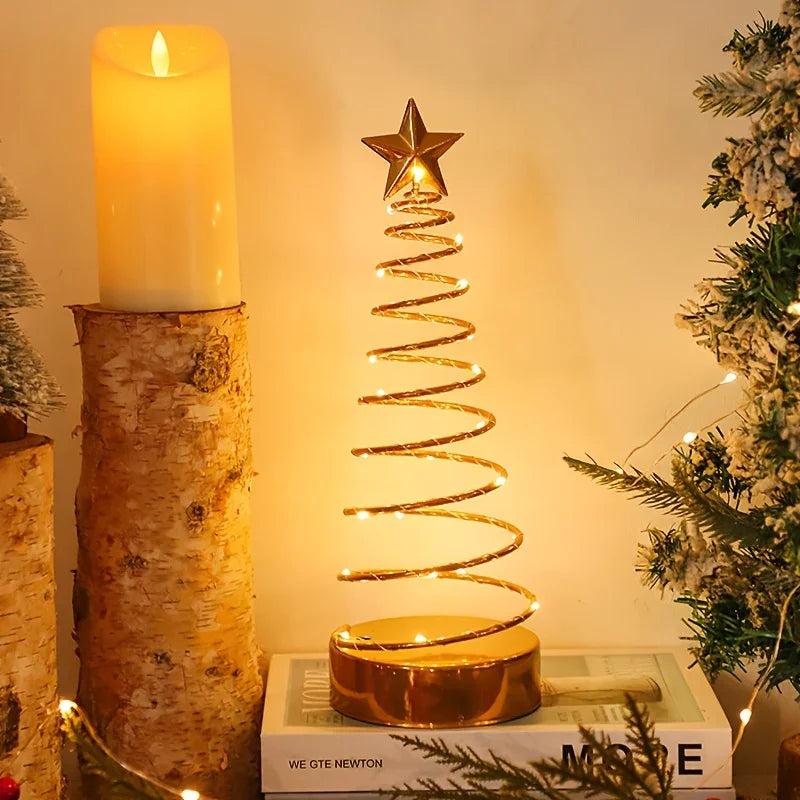Glass Star Tree Topper with Warm White Twinkling Lights - House Of Avana