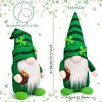 Gnome Decorations - Lucky Green Felt 2pcs
