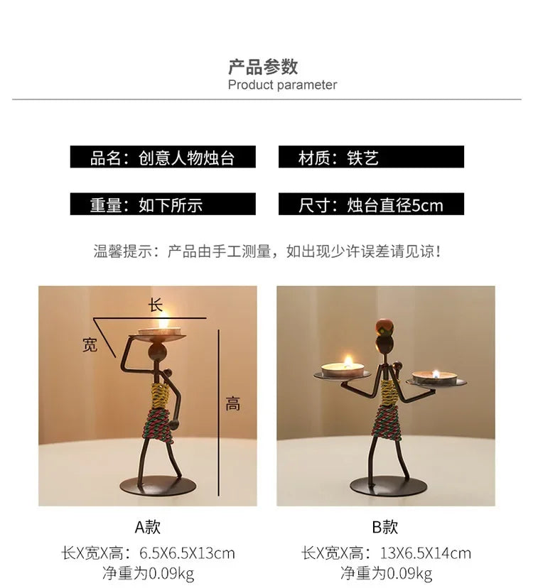 Retro Candle Holder - Abstract Art Gold, alternate view - House Of Avana