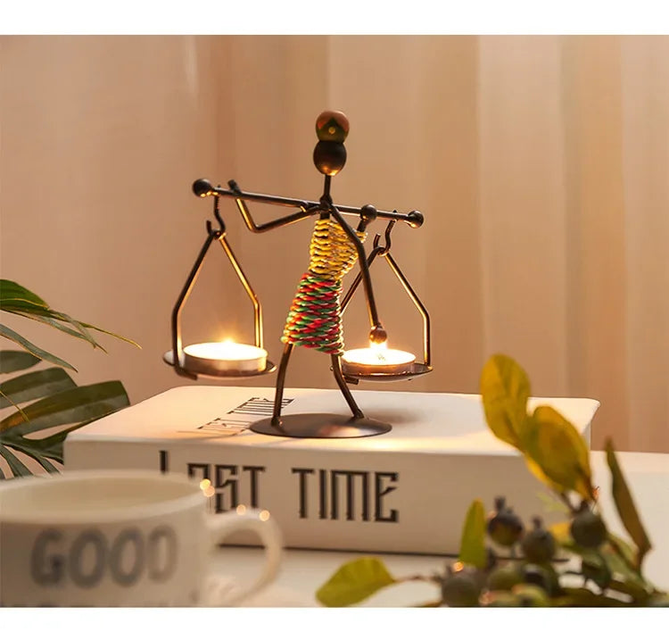 Retro Candle Holder - Abstract Art Gold, product packaging - House Of Avana