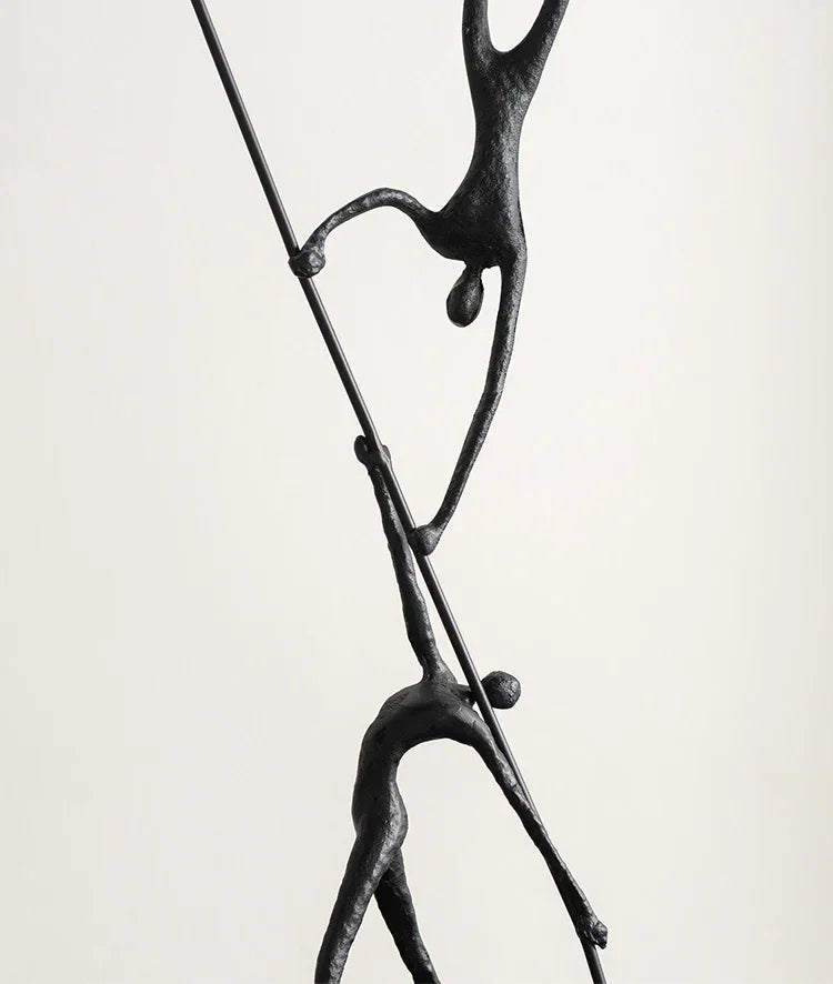 Abstract Sculpture - Acrobatic Figurine Gold Finish, in-use display - House Of Avana