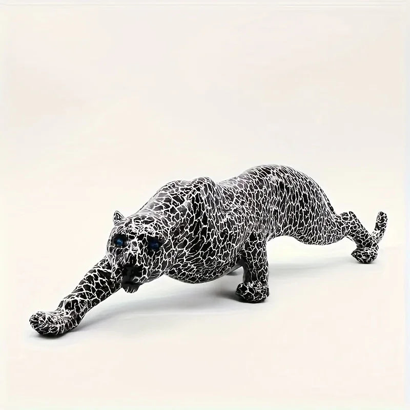 Abstract Leopard Sculpture - Gold Finish, top view - House Of Avana