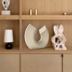 Bechive Wave Abstract Statues Shelf Decor, Resin Gold Modern Art Sculpture Decoration, Home Decor... - House Of Avana