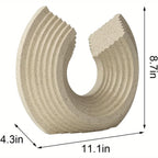 Bechive Wave Abstract Statues Shelf Decor, Resin Gold Modern Art Sculpture Decoration, Home Decor... - House Of Avana