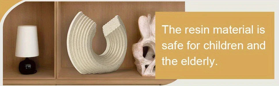 Bechive Wave Abstract Statues Shelf Decor, Resin Gold Modern Art Sculpture Decoration, Home Decor... - House Of Avana