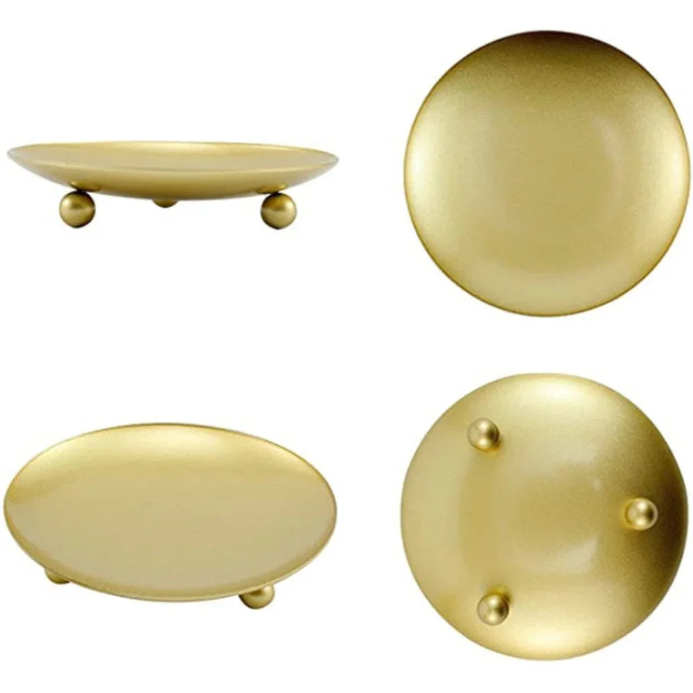 Gold and Black Metal Plated Candle Holder for Home Decor - House of Avana