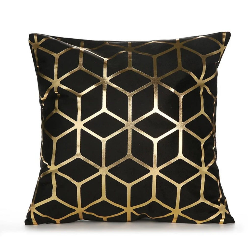 Retro Style Gold Stamped Cushion Cover - House Of Avana