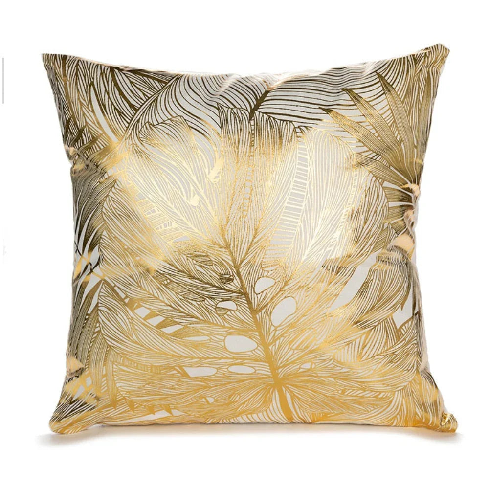 Retro Style Gold Stamped Cushion Cover - House Of Avana