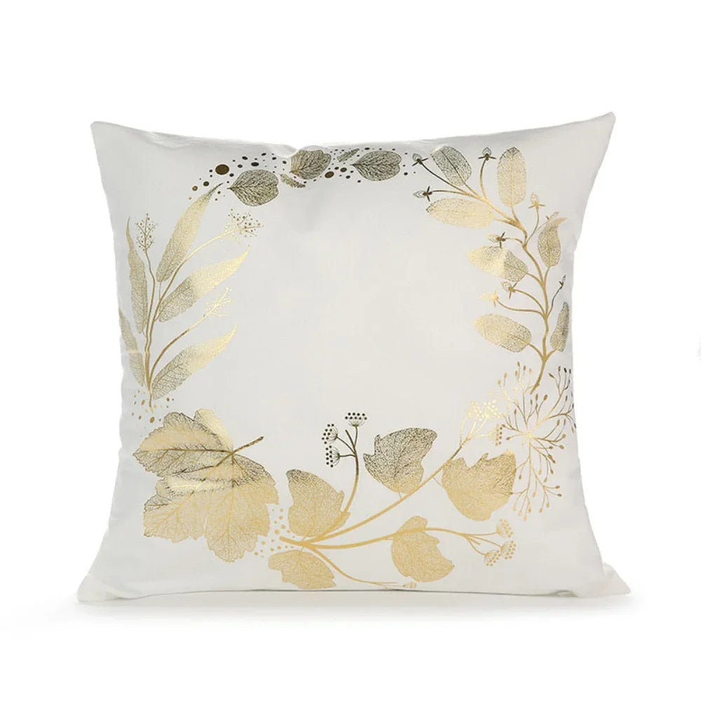 Retro Style Gold Stamped Cushion Cover - House Of Avana