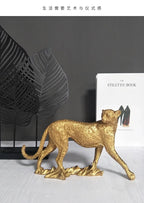 Leopard Decor - Cheetah Print Gold Accent, angled view - House Of Avana