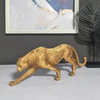 Leopard Decor - Cheetah Print Gold Accent, back view - House Of Avana