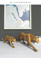 Leopard Decor - Cheetah Print Gold Accent, close-up view - House Of Avana