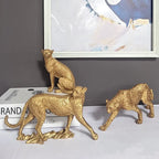 Leopard Decor - Cheetah Print Gold Accent, front view - House Of Avana