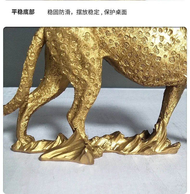 Leopard Decor - Cheetah Print Gold Accent, in-use display - House Of Avana