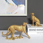 Leopard Decor - Cheetah Print Gold Accent, side view - House Of Avana