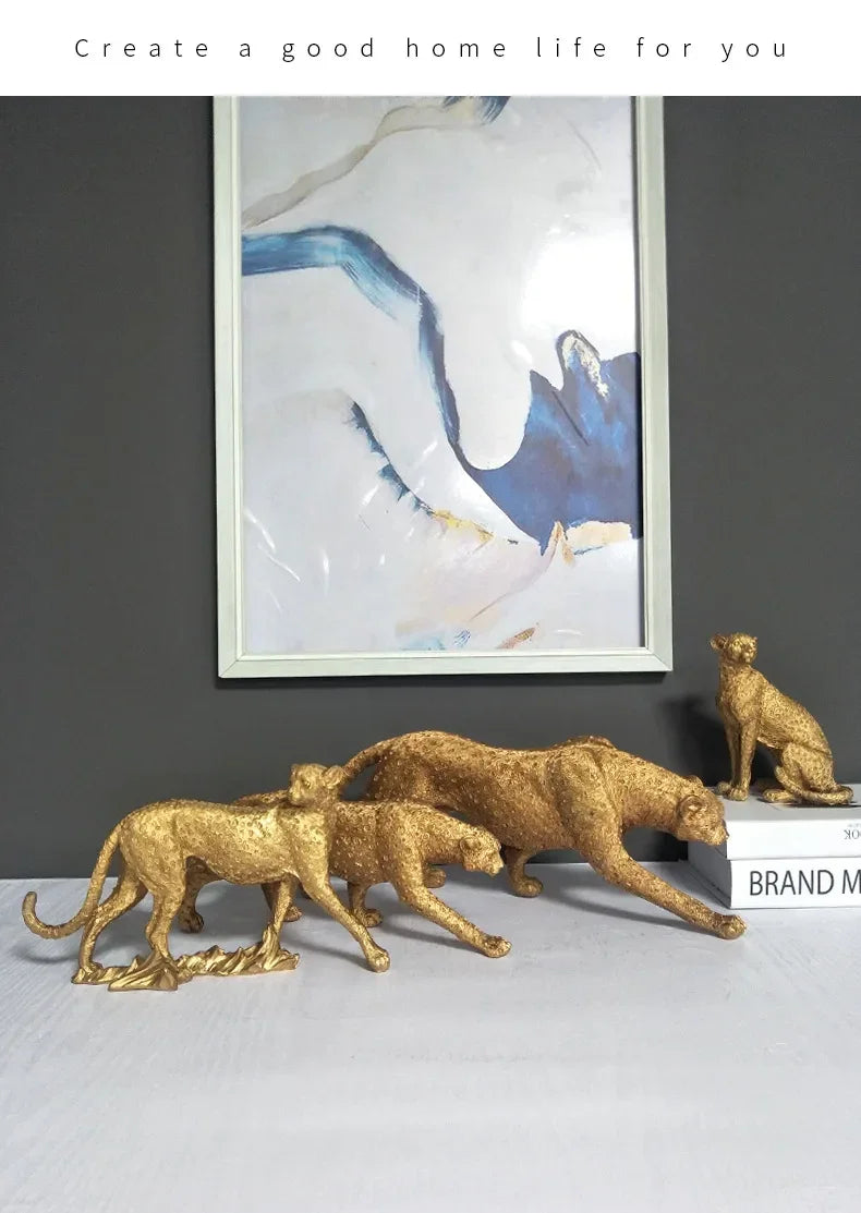 Leopard Decor - Cheetah Print Gold Accent, texture detail - House Of Avana